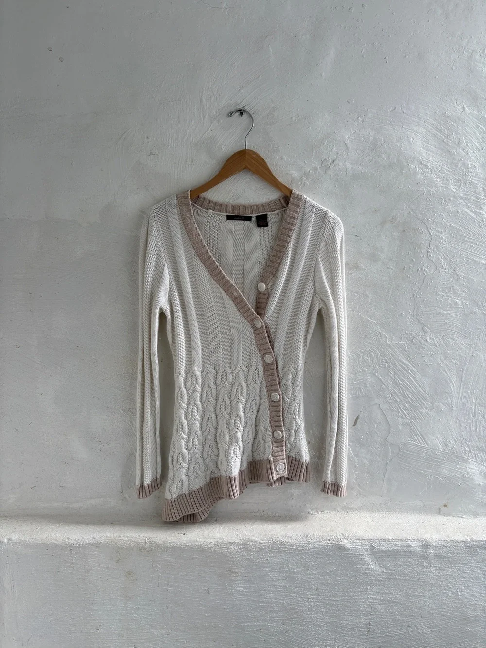 Y2K vintage knit corded cardigan
